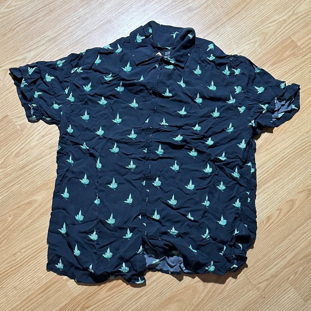 Emerica Flipping the Leaf Short Sleeve Patterned Shirt Vintage (2011